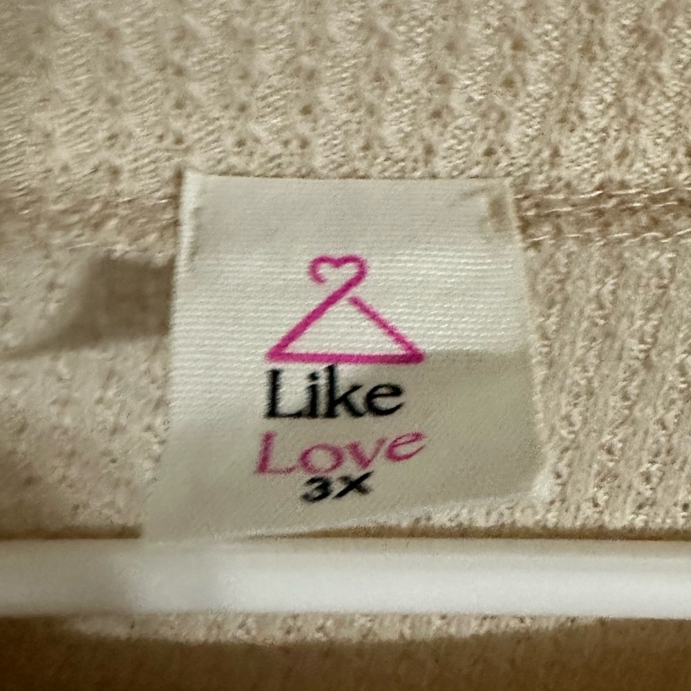 NWOT Women’s Like Love 3/4 Sleeve Color-block Top Size 3X - Picture 6 of 6